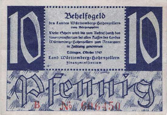 r.215a B 10 Pfennig 1947